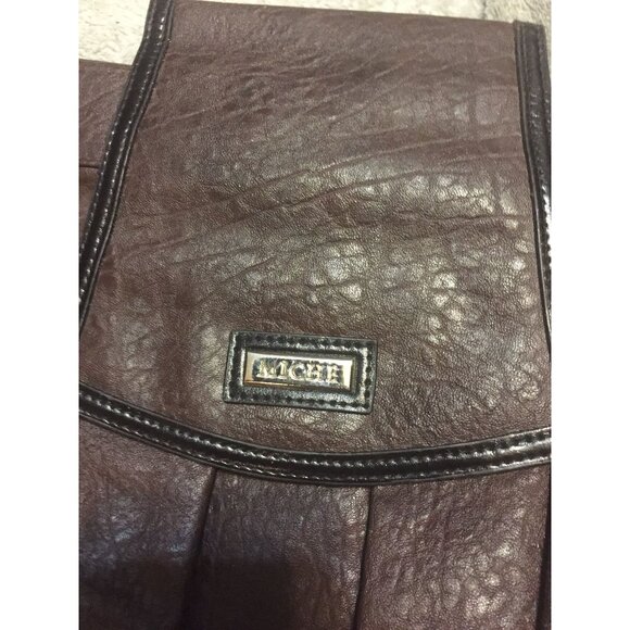 Miche-Katheryn Brown Faux Leather Handbag/ Shell With Multiple Pockets - Picture 3 of 8